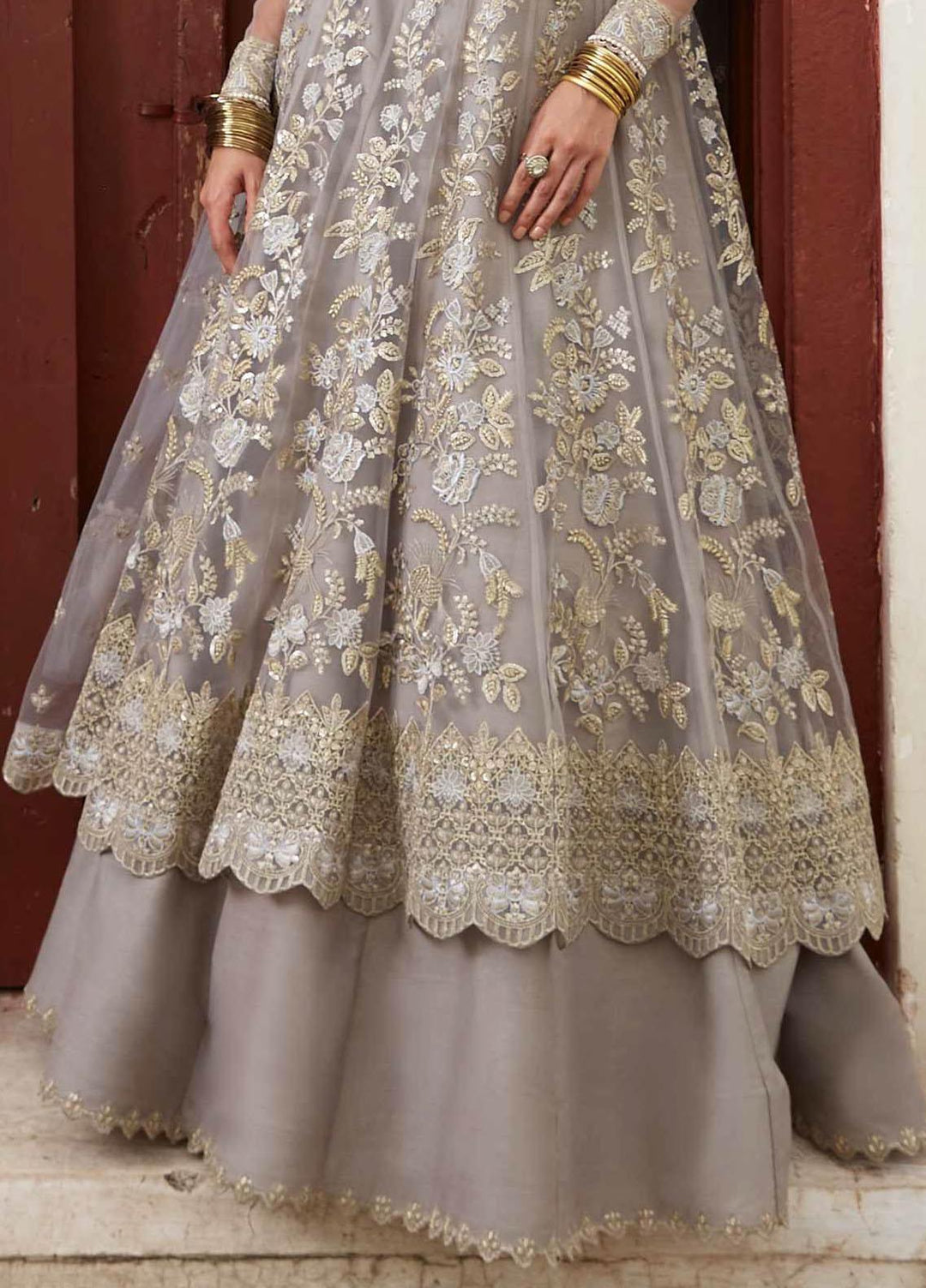 Taaruf By Seran Embroidered Net Suits Unstitched 4 Piece SRN23TF D-05 Hana - Luxury Formal Collection
