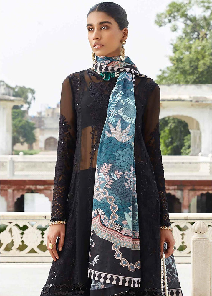 Taaruf By Seran Embroidered Chiffon Suits Unstitched 4 Piece SRN23TF D-06 Farah - Luxury Formal Collection