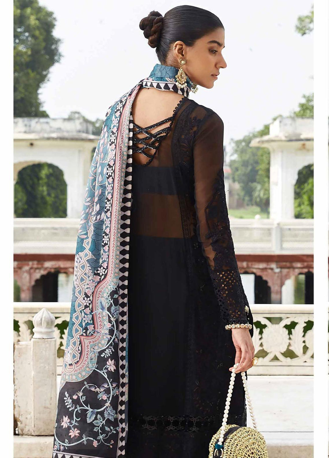 Taaruf By Seran Embroidered Chiffon Suits Unstitched 4 Piece SRN23TF D-06 Farah - Luxury Formal Collection