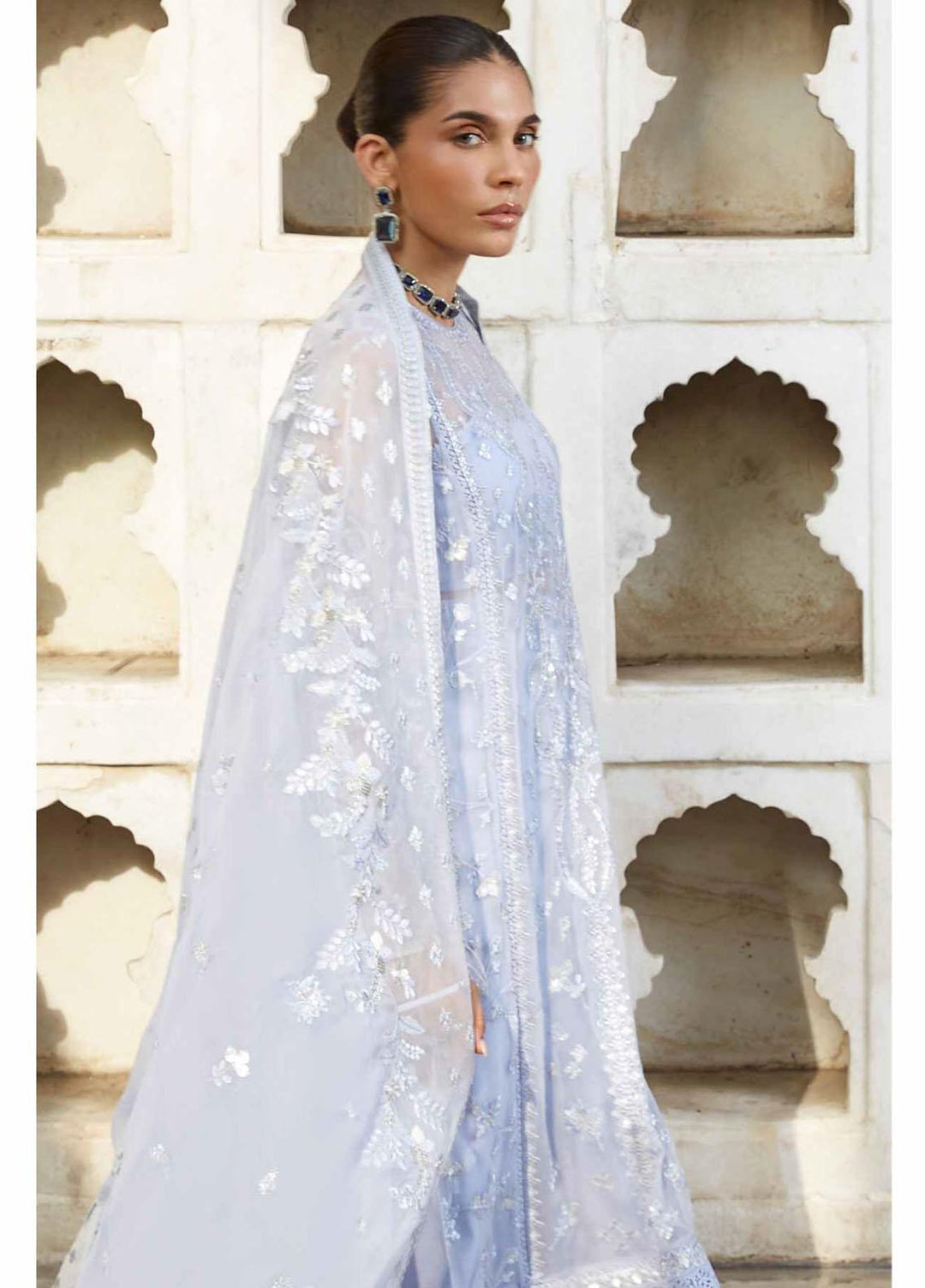 Taaruf By Seran Embroidered Chiffon Suits Unstitched 4 Piece SRN23TF D-07 Fareeda - Luxury Formal Collection