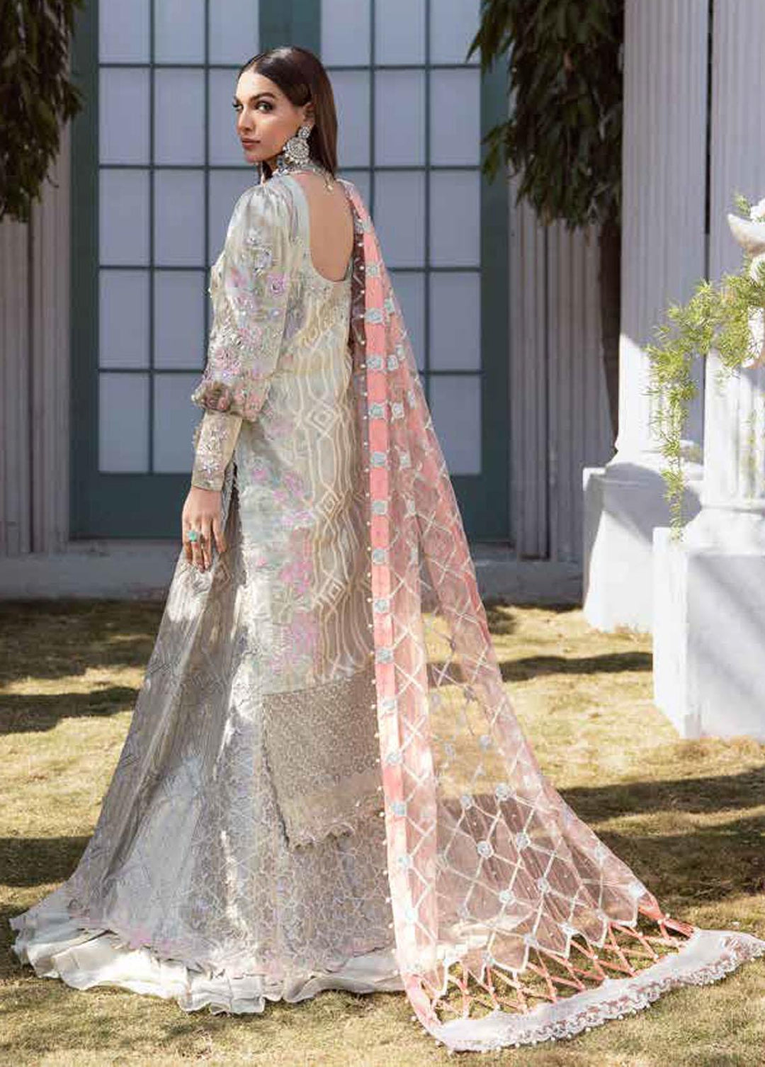 Tabassum Mughal Embroidered Organza Suits Unstitched 3 Piece TM23WD 01 Lustrous Soul - Wedding Collection