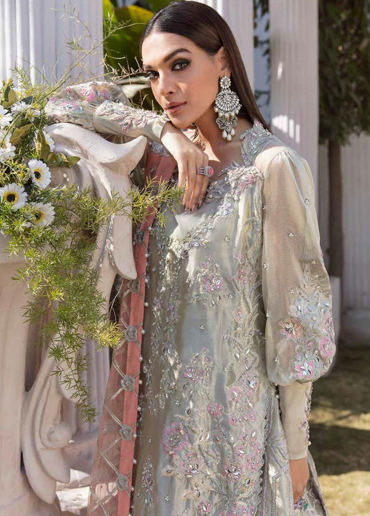 Tabassum Mughal Embroidered Organza Suits Unstitched 3 Piece TM23WD 01 Lustrous Soul - Wedding Collection