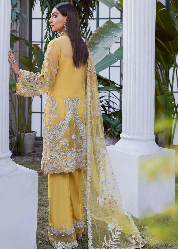 Tabassum Mughal Embroidered Organza Suits Unstitched 3 Piece TM23WD 04 Morning Light - Wedding Collection