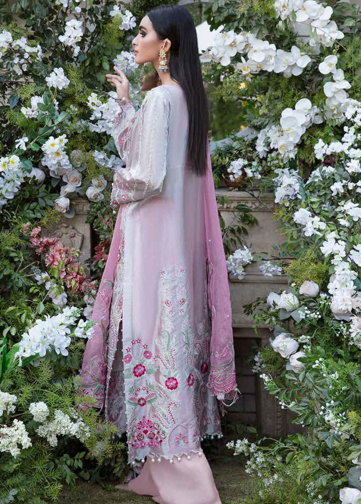 Tabassum Mughal Embroidered Organza Suits Unstitched 3 Piece TM23WD 05 Blushy Rose - Wedding Collection