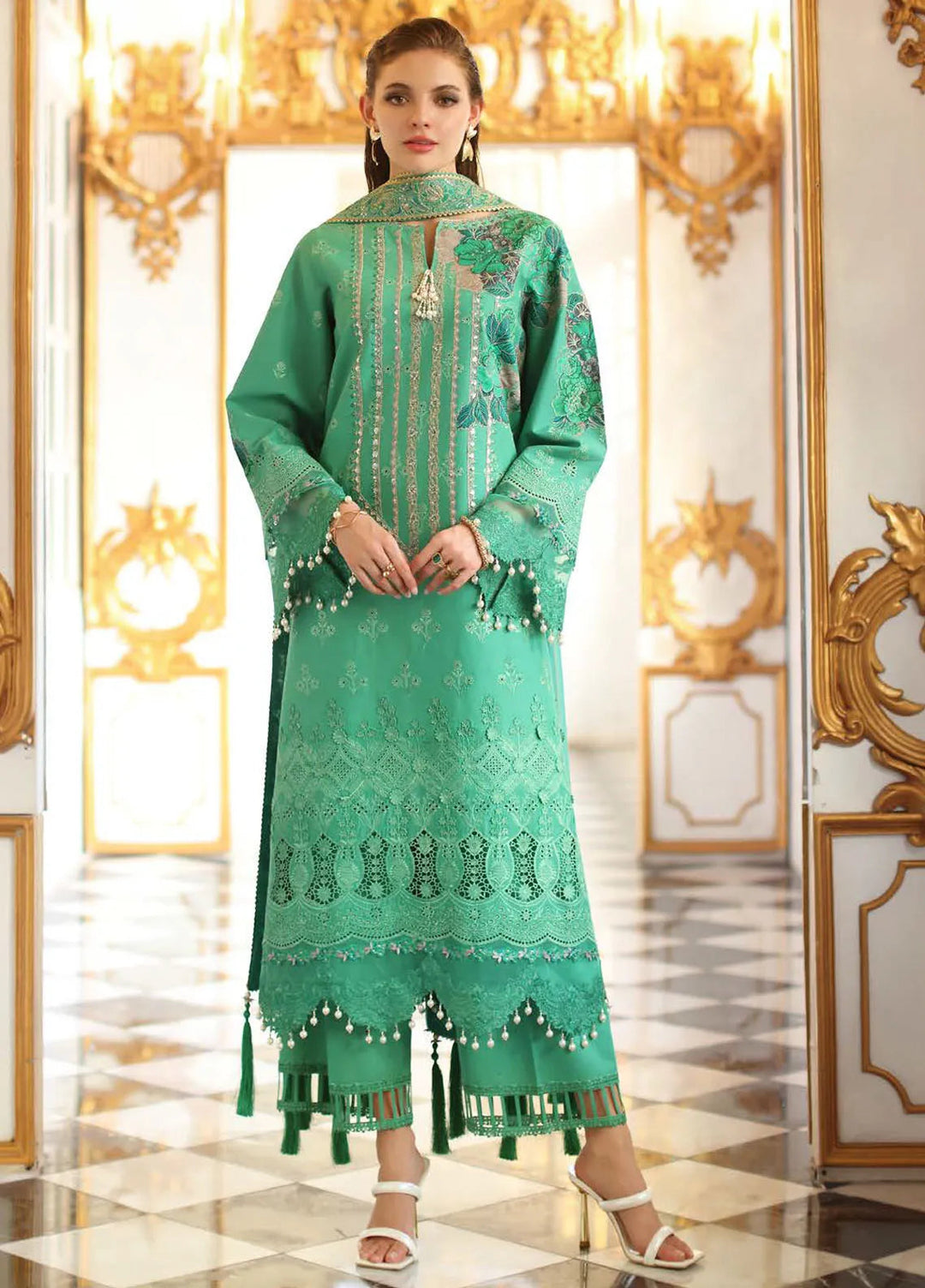 Tabeer by Charizma Embroidered Lawn Suit Unstitched 3 Piece CR25T CT5-03 - Summer Collection