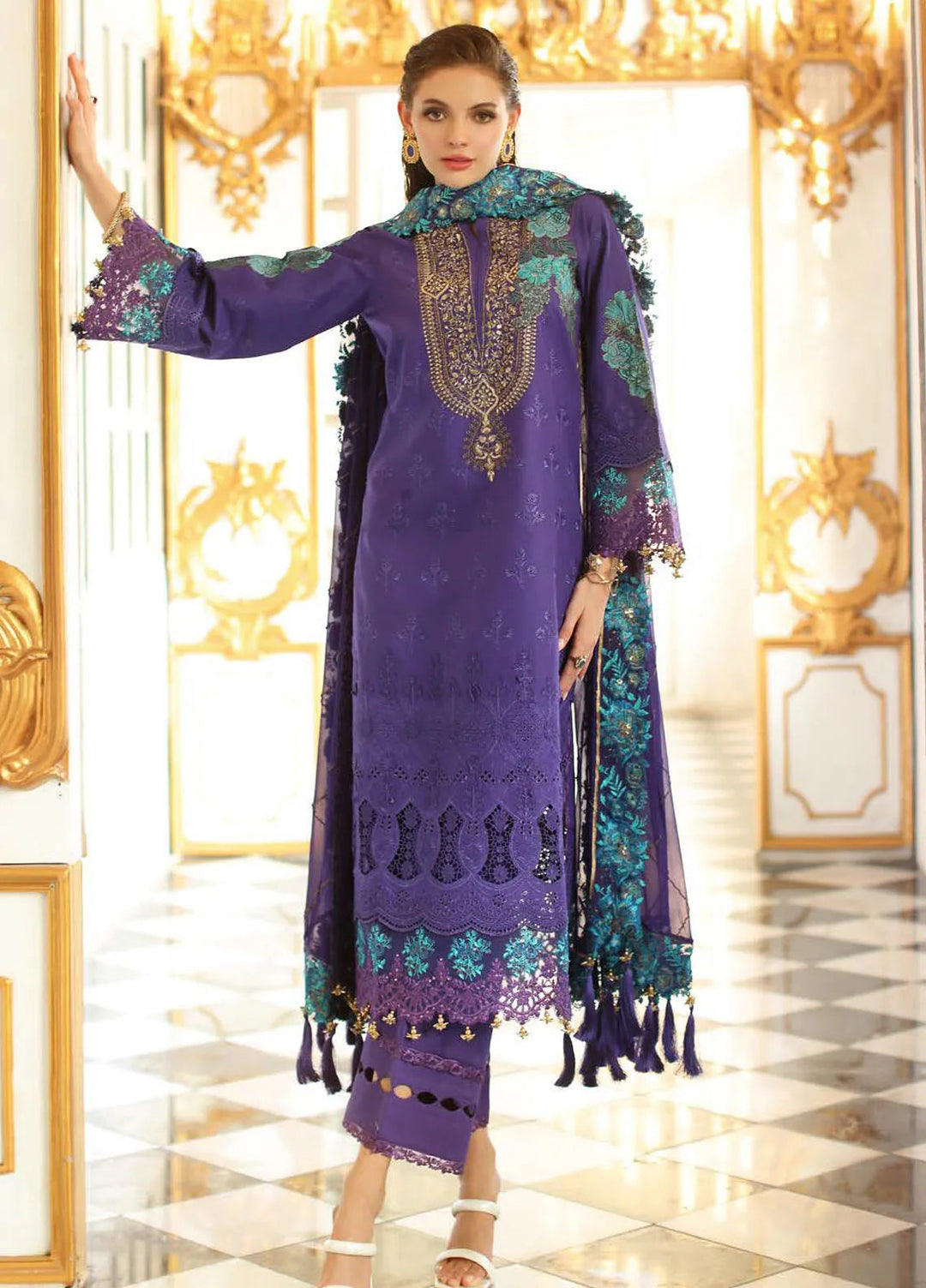 Tabeer by Charizma Embroidered Lawn Suit Unstitched 3 Piece CR25T CT5-06 - Summer Collection