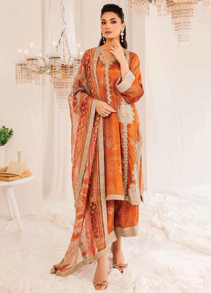 Tabeer By Charizma Embroidered Silk Suits Unstitched 3 Piece CRZ23TS CTW-02 - Winter Collection