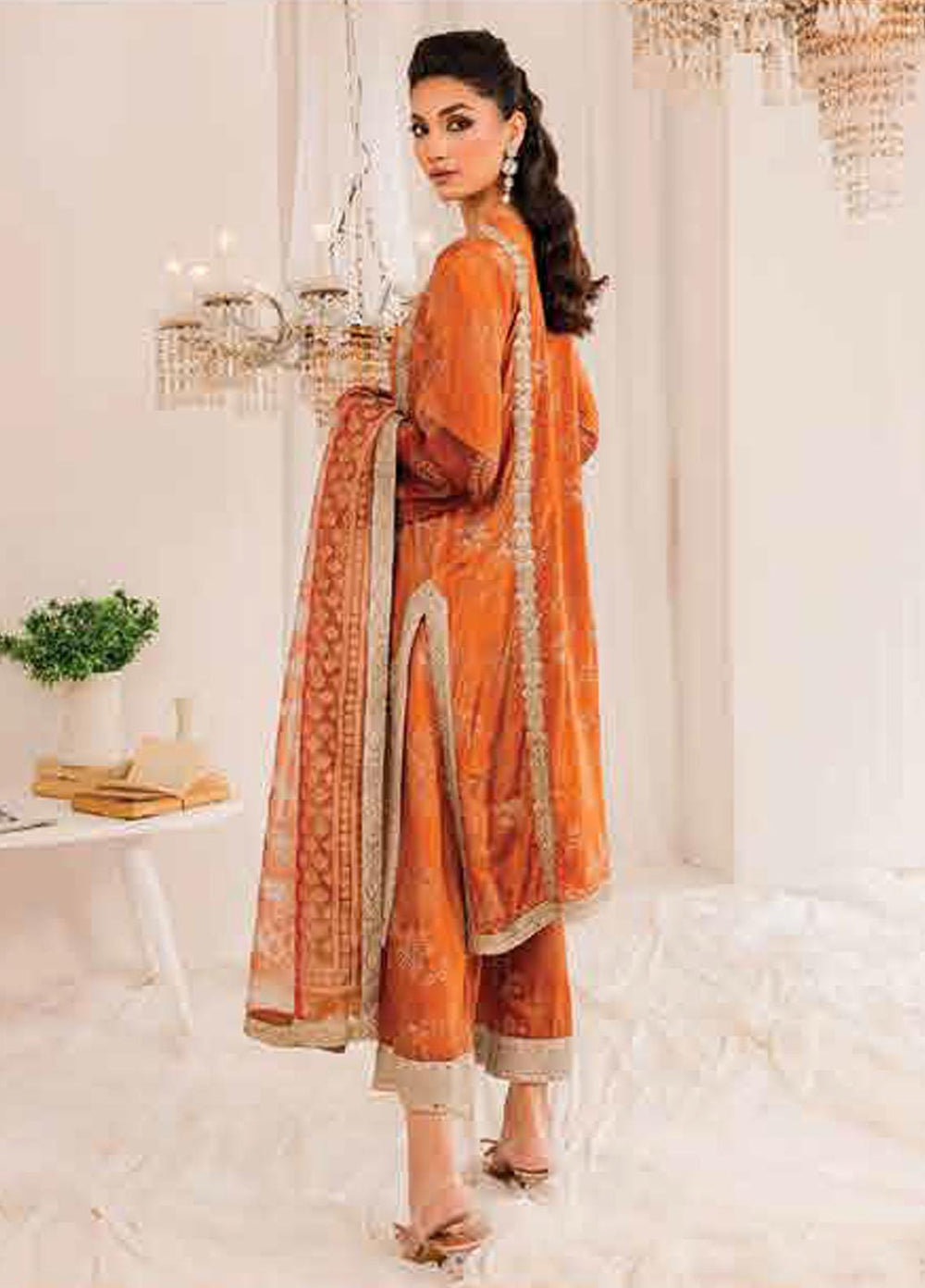 Tabeer By Charizma Embroidered Silk Suits Unstitched 3 Piece CRZ23TS CTW-02 - Winter Collection