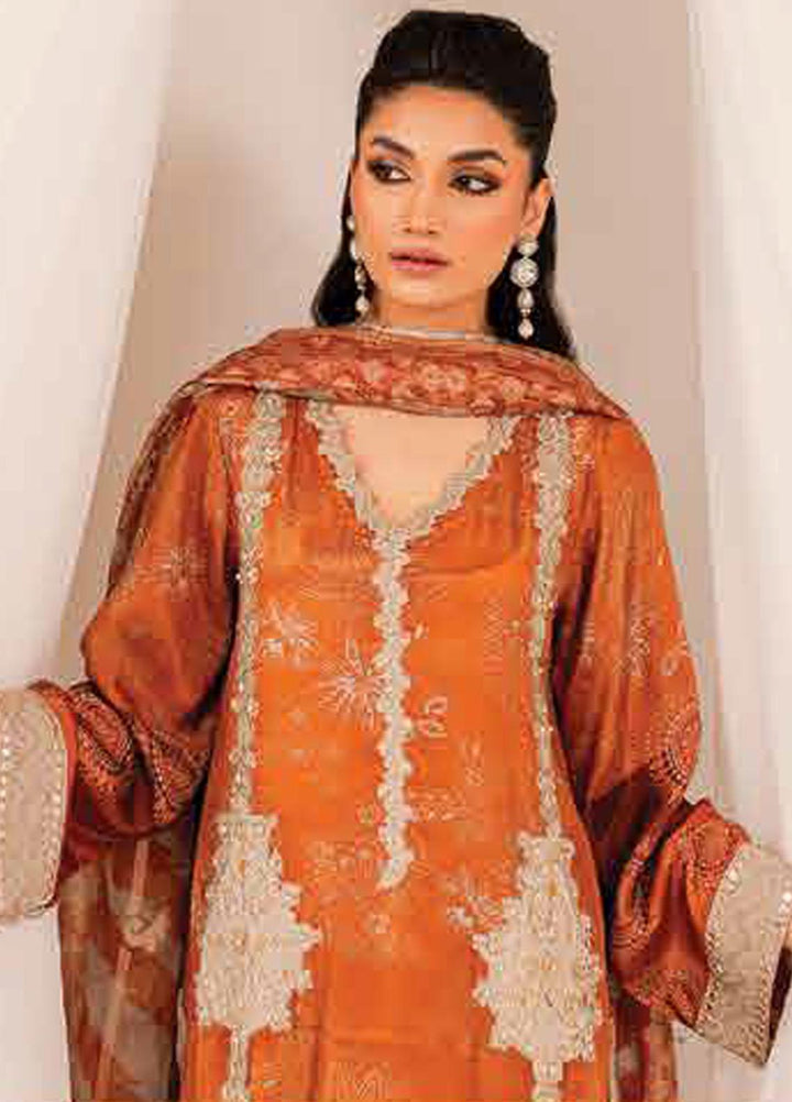 Tabeer By Charizma Embroidered Silk Suits Unstitched 3 Piece CRZ23TS CTW-02 - Winter Collection