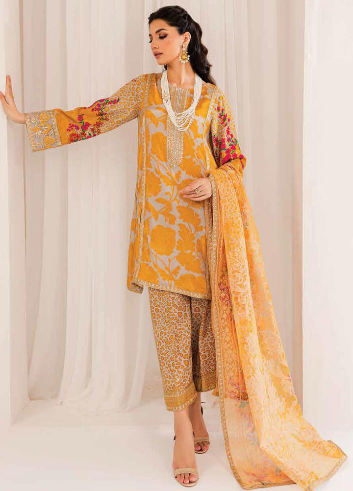 Tabeer By Charizma Embroidered Silk Suits Unstitched 3 Piece CRZ23TS CTW-06 - Winter Collection
