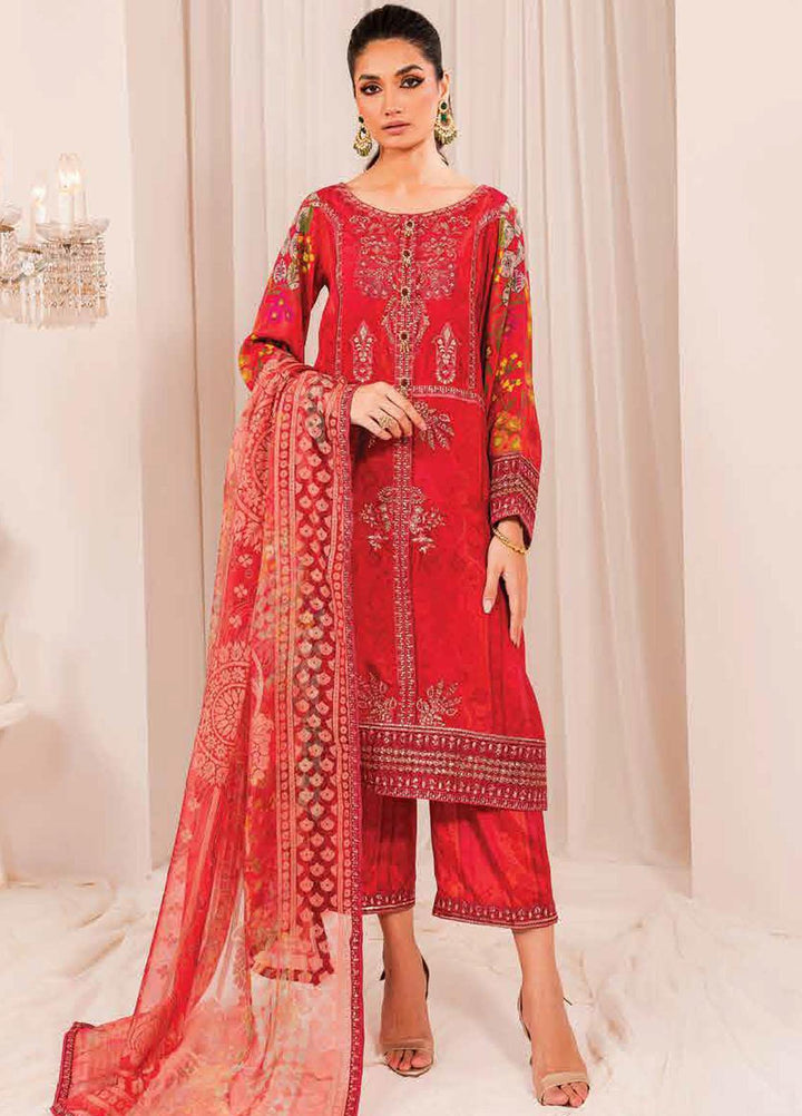 Tabeer By Charizma Embroidered Silk Suits Unstitched 3 Piece CRZ23TS CTW-08 - Winter Collection