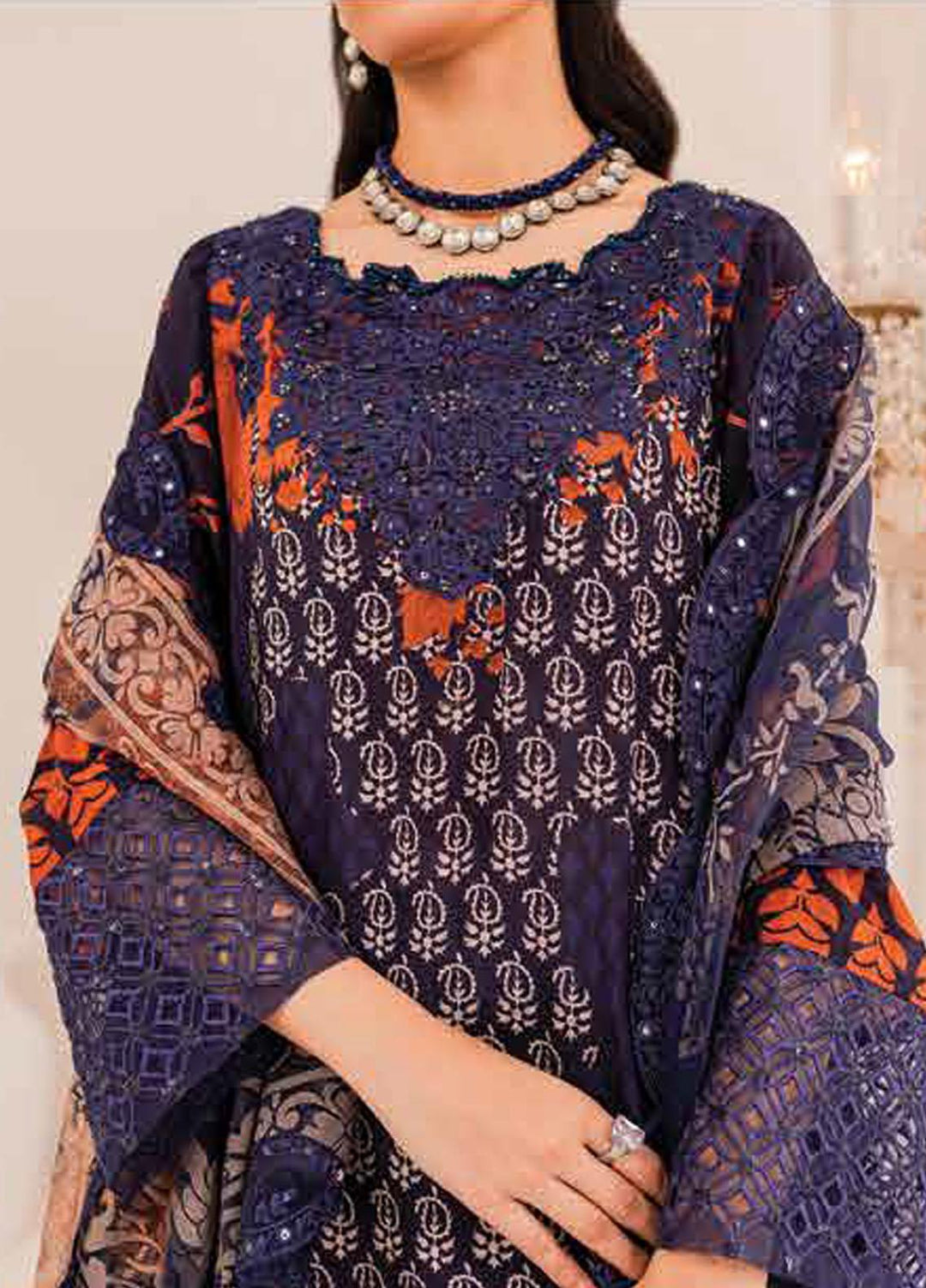 Tabeer By Charizma Embroidered Silk Suits Unstitched 3 Piece CRZ23TS CTW-09 - Winter Collection