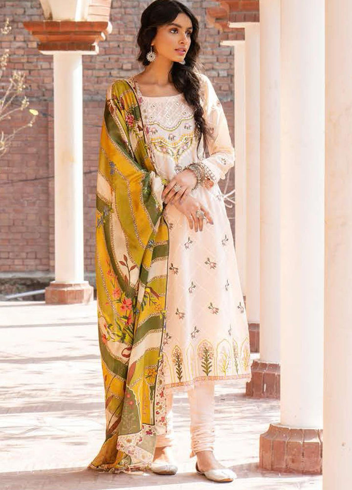 Tabeer by Cross Stitch Embroidered Lawn Suits Unstitched 3 Piece CS21T 02-BLAZZING SPRUCE - Summer Collection