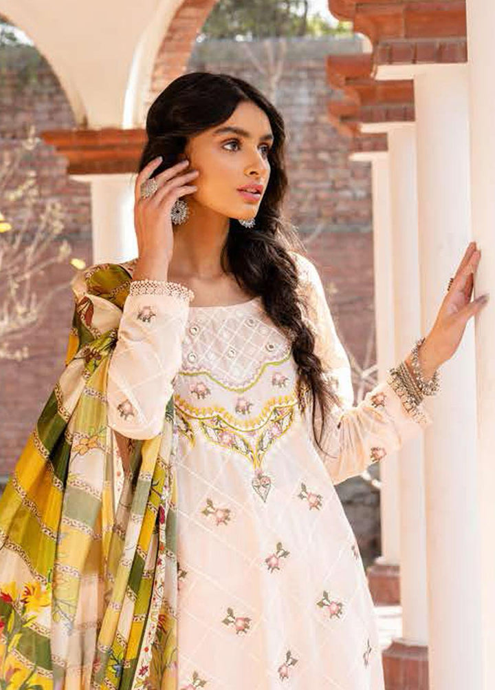 Tabeer by Cross Stitch Embroidered Lawn Suits Unstitched 3 Piece CS21T 02-BLAZZING SPRUCE - Summer Collection