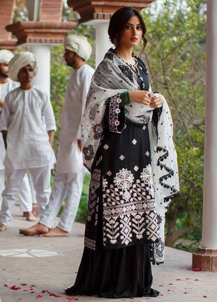 Tabeer by Cross Stitch Embroidered Lawn Suits Unstitched 3 Piece CS21T 09-PROZE BLACK - Summer Collection