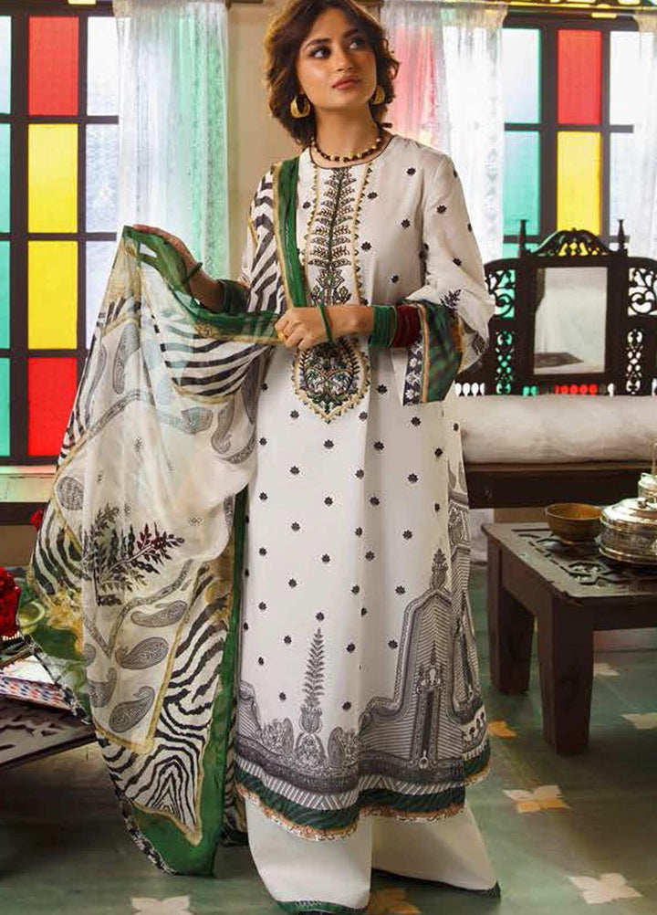 Tabeer by Cross Stitch Embroidered Lawn Suits Unstitched 3 Piece CS21T 11-ANTIQUE JADE - Summer Collection