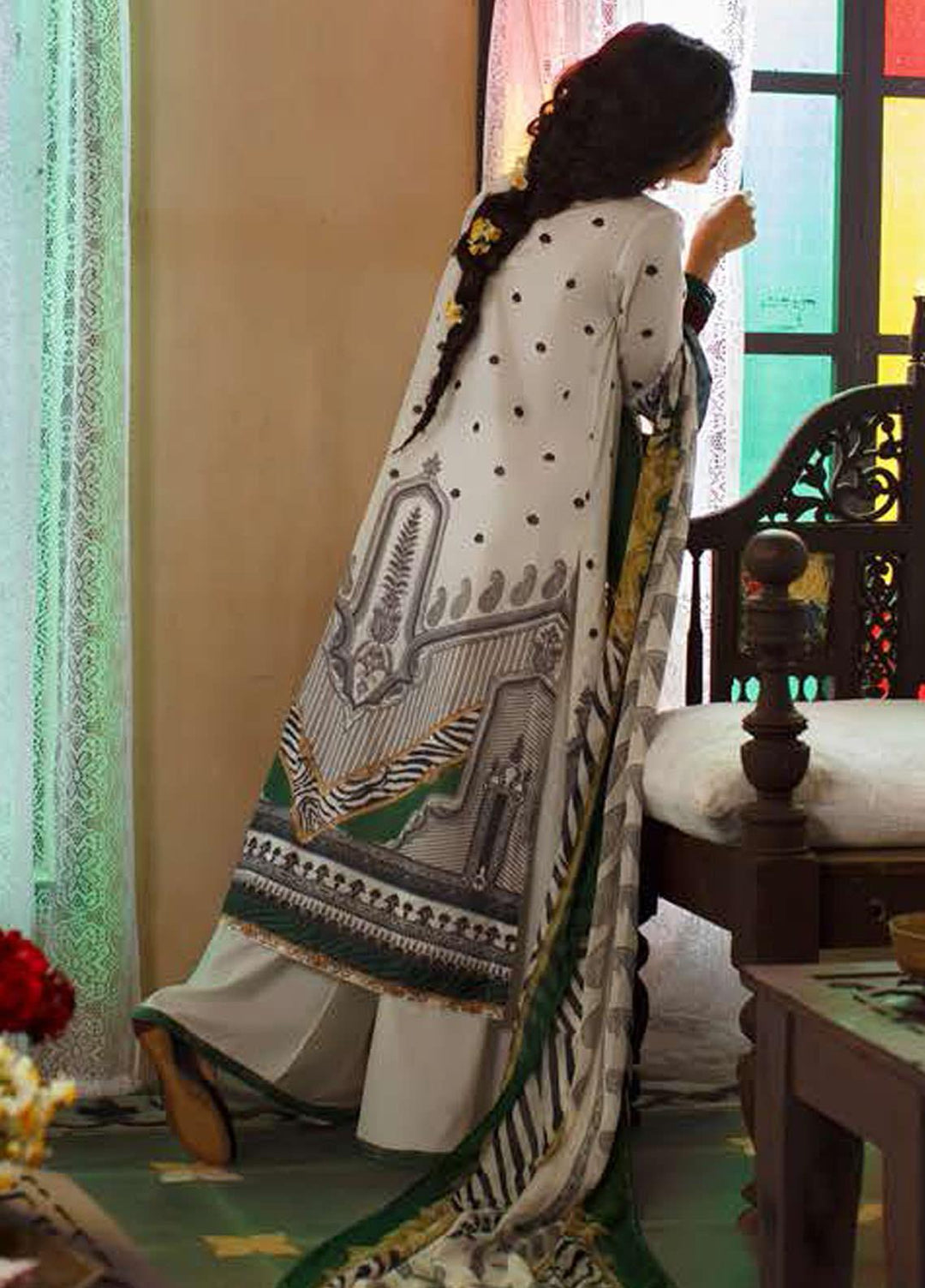 Tabeer by Cross Stitch Embroidered Lawn Suits Unstitched 3 Piece CS21T 11-ANTIQUE JADE - Summer Collection