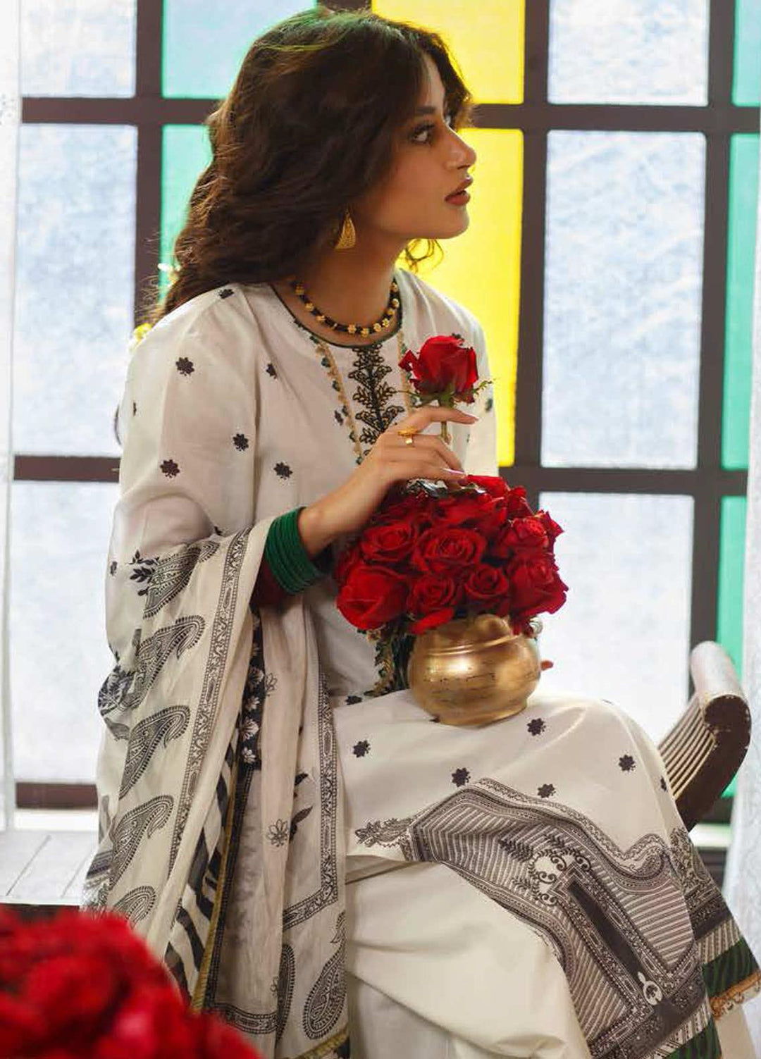 Tabeer by Cross Stitch Embroidered Lawn Suits Unstitched 3 Piece CS21T 11-ANTIQUE JADE - Summer Collection