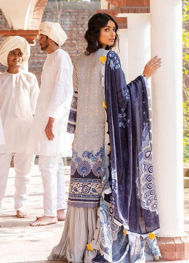 Tabeer by Cross Stitch Embroidered Lawn Suits Unstitched 3 Piece CS21T 15-PEACOAT SERE - Summer Collection