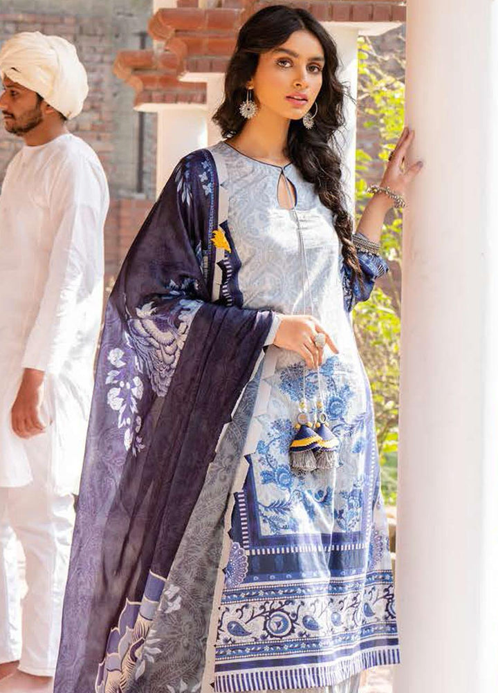 Tabeer by Cross Stitch Embroidered Lawn Suits Unstitched 3 Piece CS21T 15-PEACOAT SERE - Summer Collection