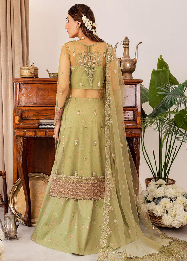 Tabeer By Farasha Embroidered Net Suits Unstitched 4 Piece FSH23TB D-02 Alaya - Wedding Collection