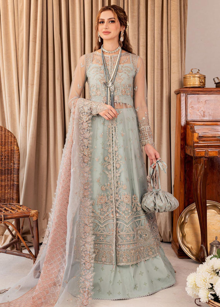 Tabeer By Farasha Embroidered Net Suits Unstitched 4 Piece FSH23TB D-03 Camilla - Wedding Collection