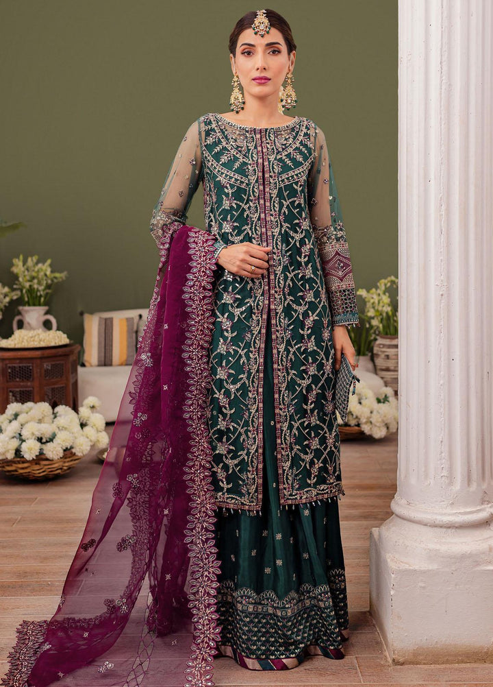 Tabeer By Farasha Embroidered Net Suits Unstitched 4 Piece FSH23TB D-04 Gia - Wedding Collection