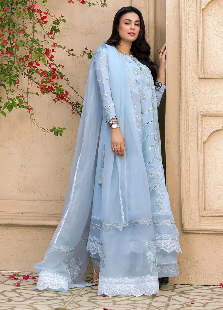 Tabeer by Mariam Malik London Pret Embroidered Lawn 3 Piece Suit Azure