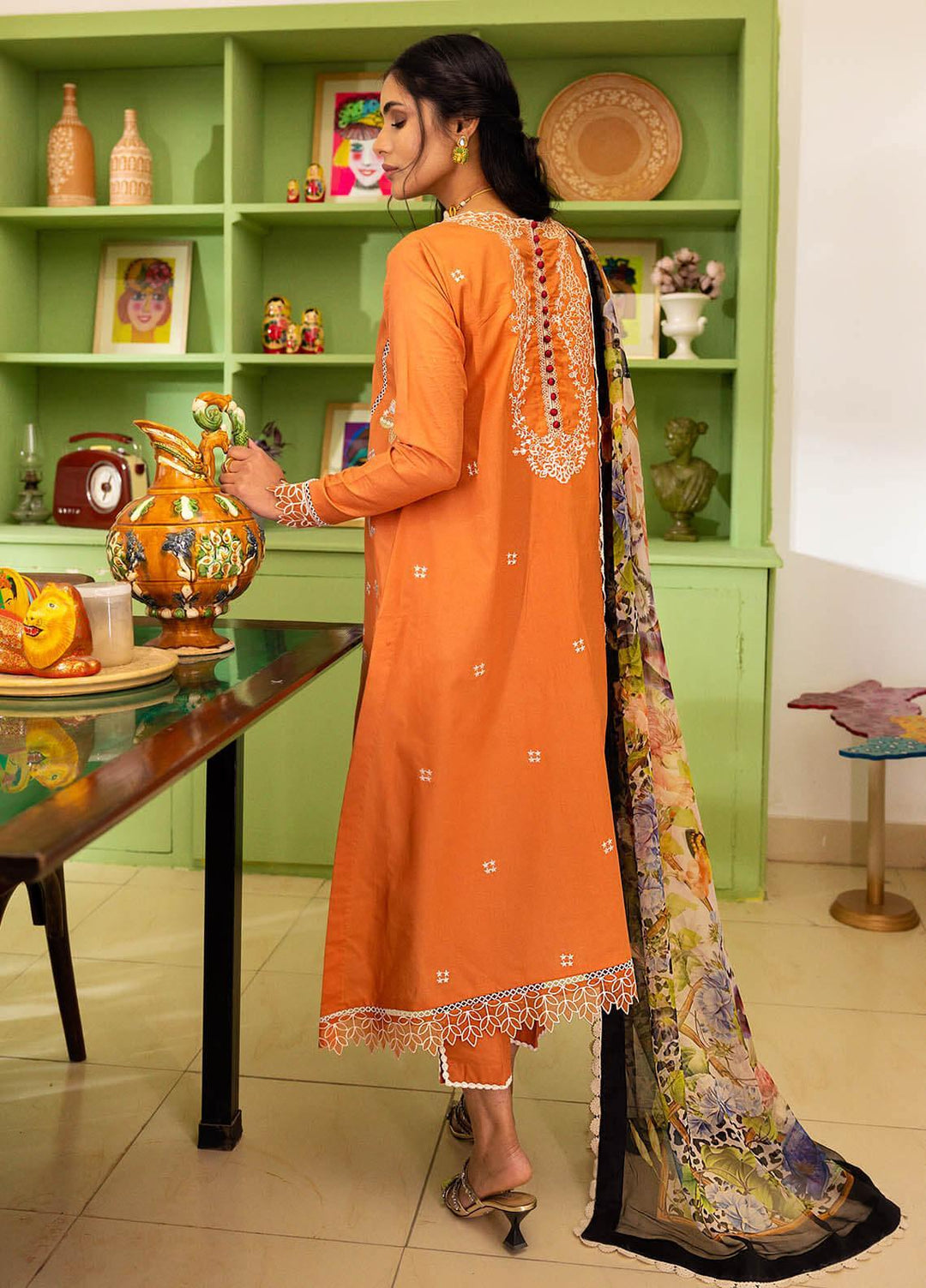 Tabeer By Roheenaz Embroidered Lawn Suits Unstitched 3 Piece RNZ23T RNZ23-03-B Faeza - Summer Collection