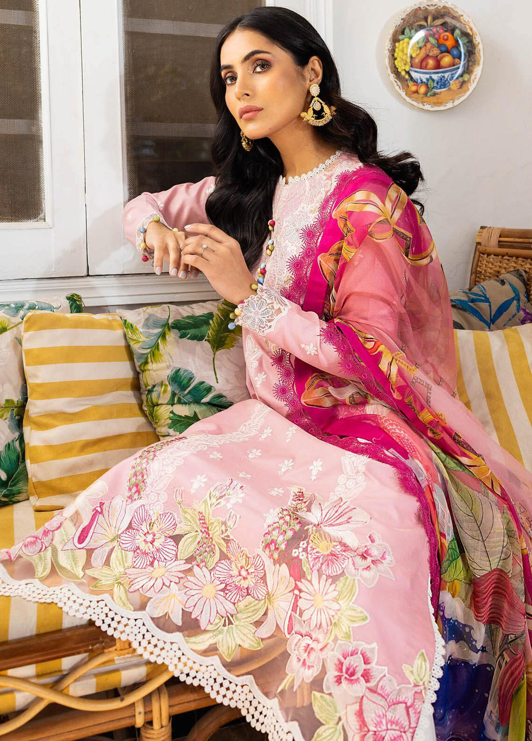 Tabeer By Roheenaz Embroidered Lawn Suits Unstitched 3 Piece RNZ23T RNZ23-04-B Malaeka - Summer Collection