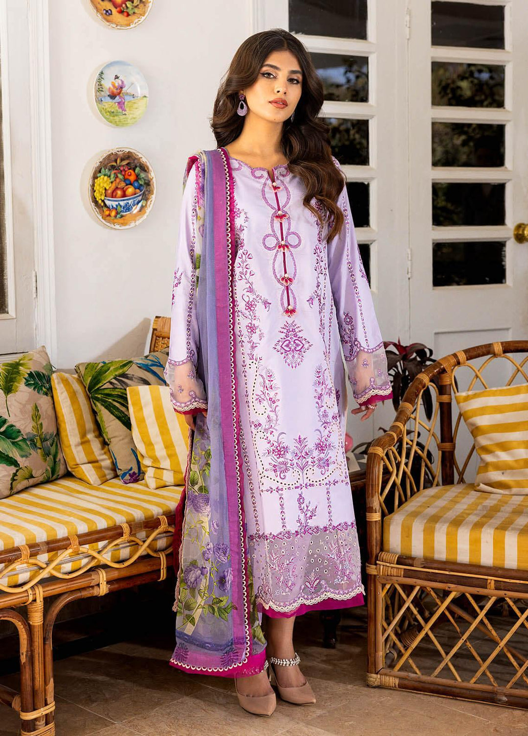 Tabeer By Roheenaz Embroidered Lawn Suits Unstitched 3 Piece RNZ23T RNZ23-05-A Pernian - Summer Collection