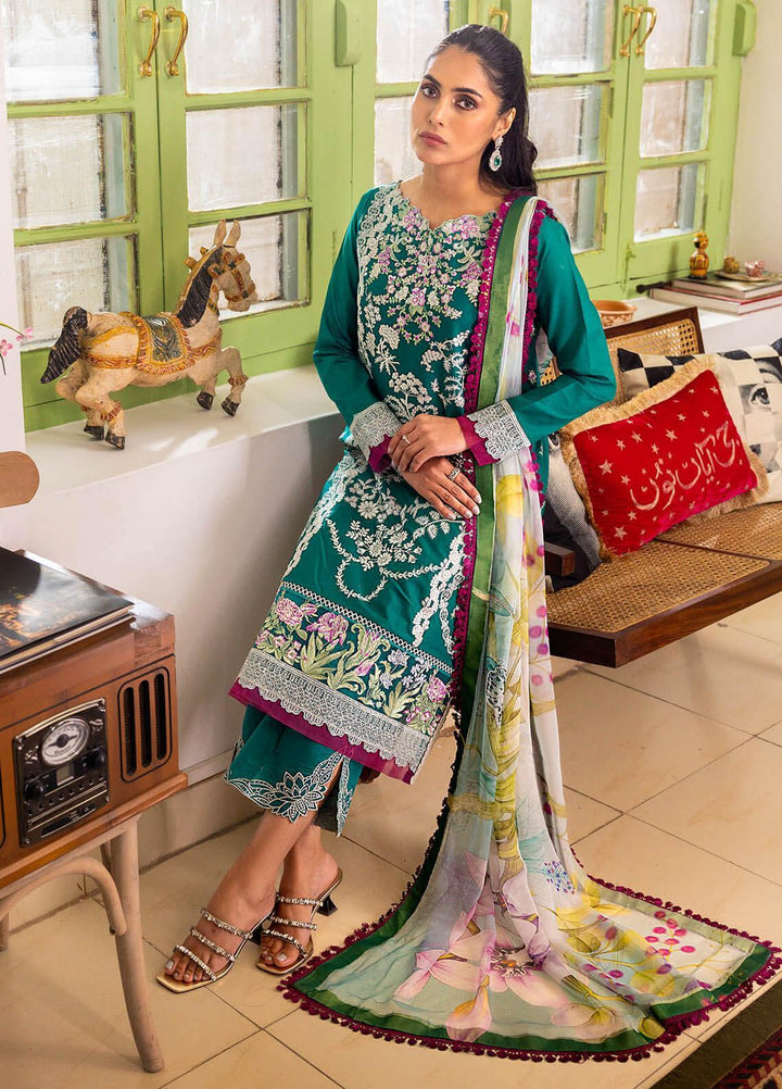 Tabeer By Roheenaz Embroidered Lawn Suits Unstitched 3 Piece RNZ23T RNZ23-06-B Nargis - Summer Collection