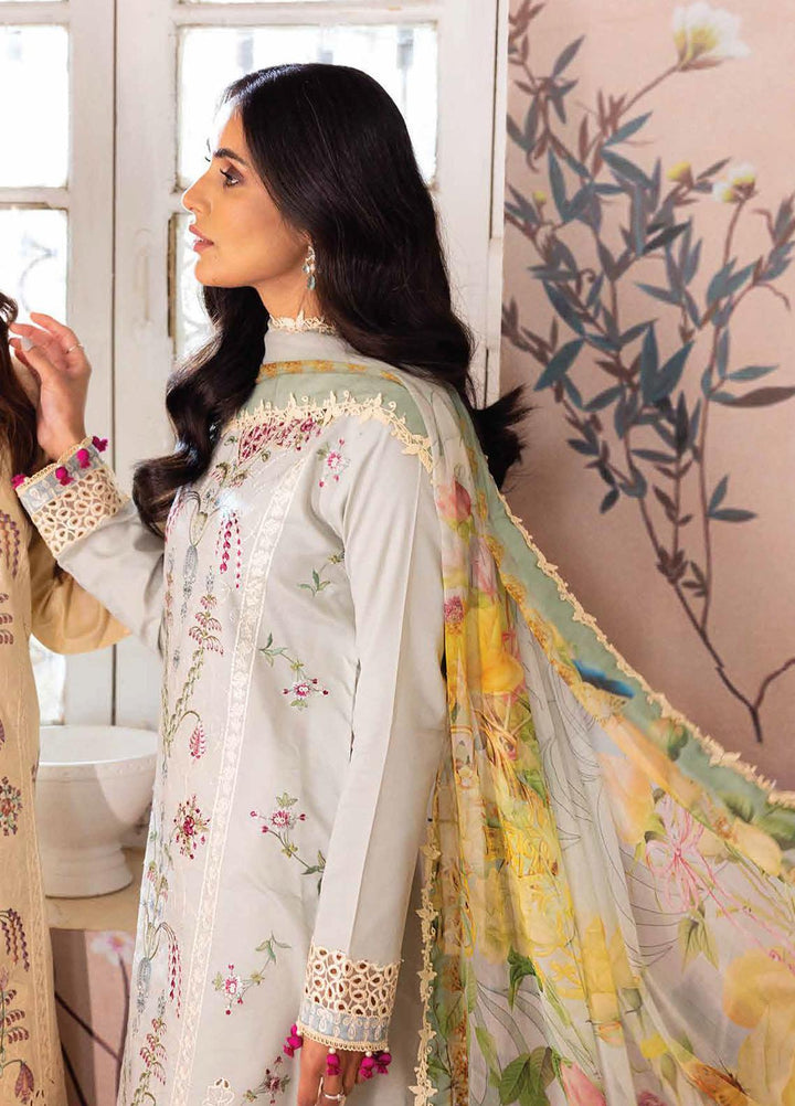 Tabeer By Roheenaz Embroidered Lawn Suits Unstitched 3 Piece RNZ23T RNZ23-07-A Erum - Summer Collection