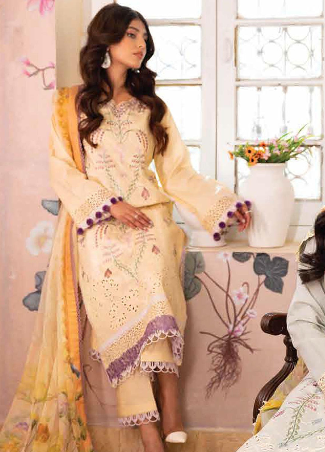 Tabeer By Roheenaz Embroidered Lawn Suits Unstitched 3 Piece RNZ23T RNZ23-07-B Shanza - Summer Collection