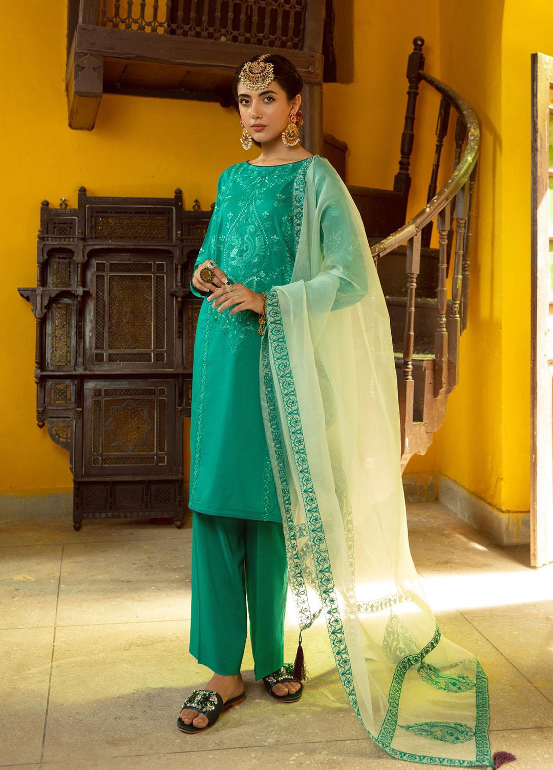 Shanyera Ready to Wear Embroidered Lawn 3 Piece Suit SHN22TB C7- Bahaar