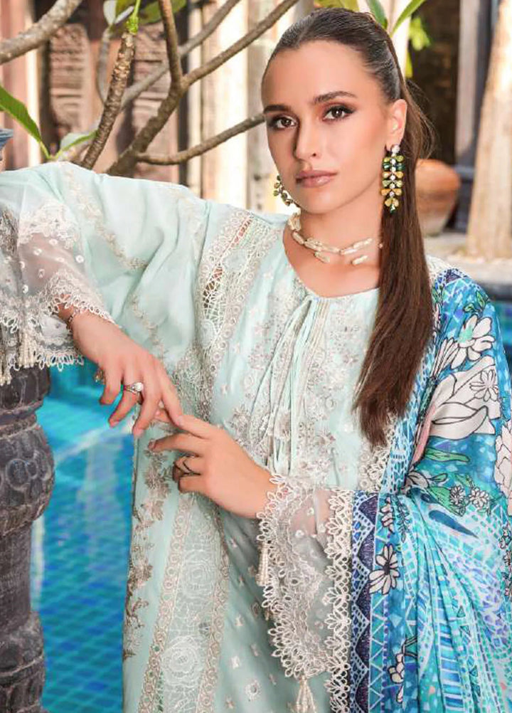 Tabeer Embroidered Lawn Suit Unstitched 3 Piece TBR24L D-02 - Summer Collection