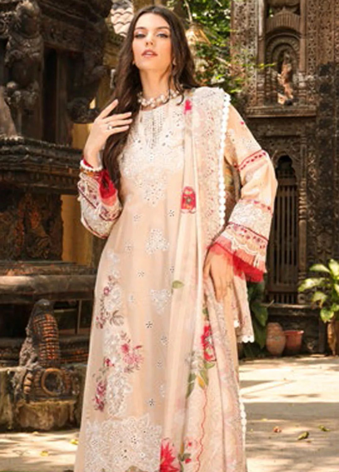 Tabeer Embroidered Lawn Suit Unstitched 3 Piece TBR24L D-04 - Summer Collection