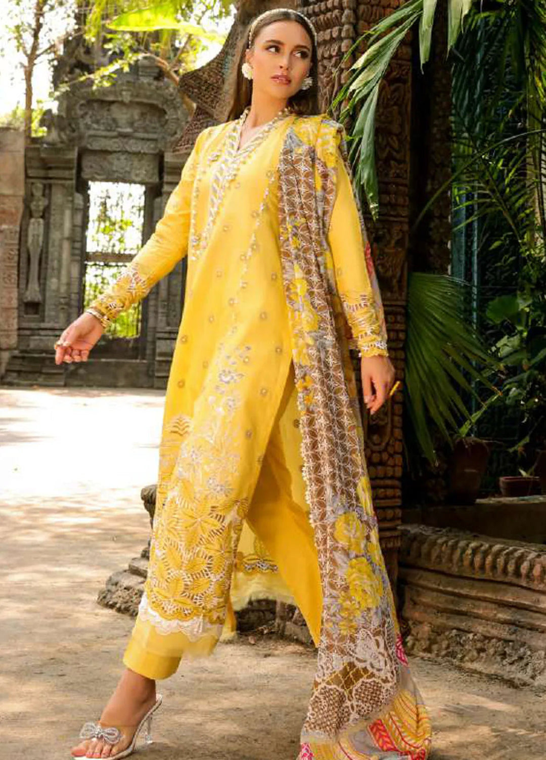 Tabeer Embroidered Lawn Suit Unstitched 3 Piece TBR24L D-06 - Summer Collection