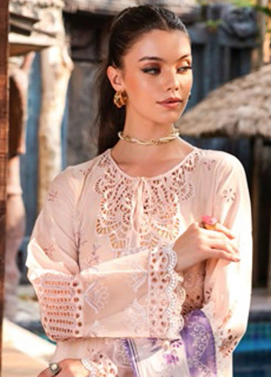 Tabeer Embroidered Lawn Suit Unstitched 3 Piece TBR24L D-08 - Summer Collection