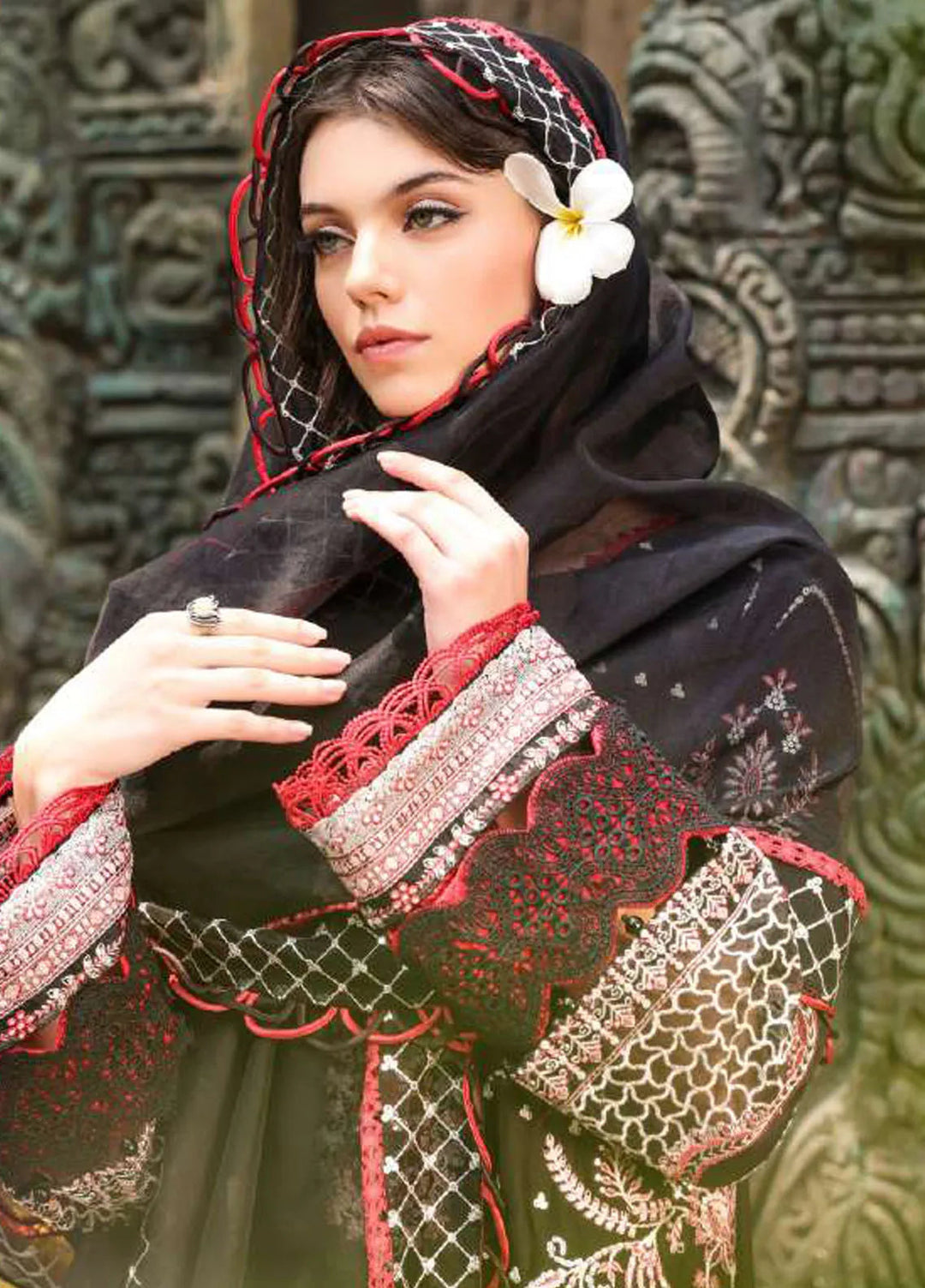 Tabeer Embroidered Lawn Suit Unstitched 3 Piece TBR24L D-10 - Summer Collection