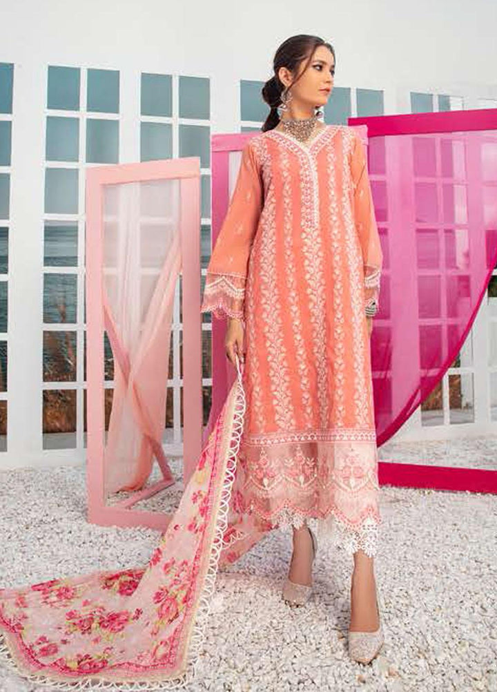 Tahra by Zainab Chottani Embroidered Lawn Suits Unstitched 3 Piece TZC21E 02 Parisa - Festive Collection
