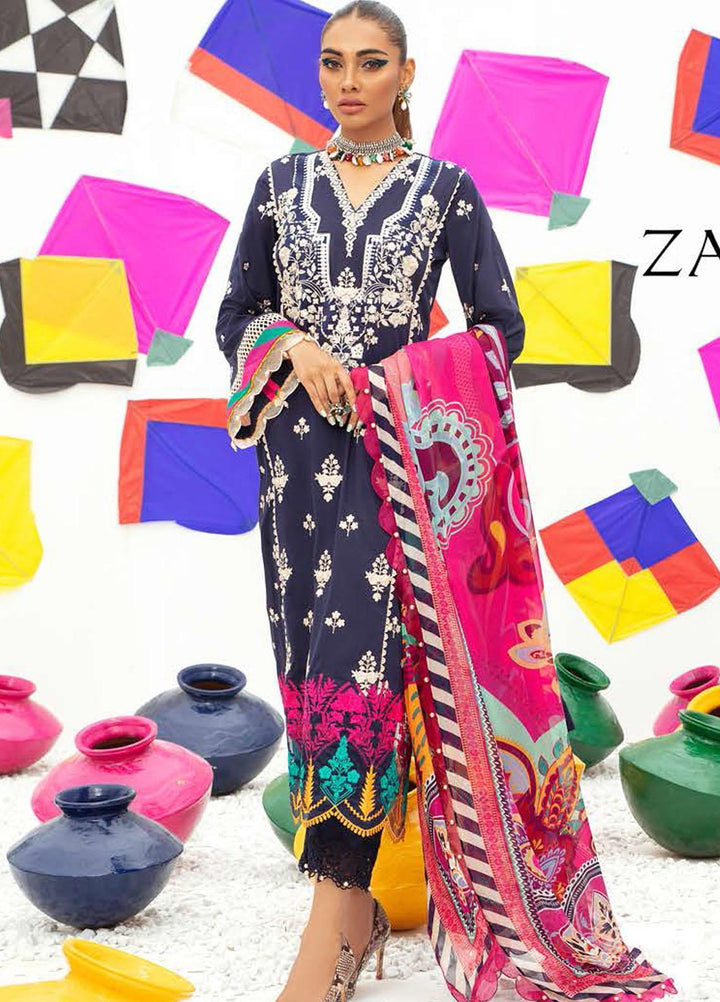 Tahra by Zainab Chottani Embroidered Lawn Suits Unstitched 3 Piece TZC21E 06 Irsia - Festive Collection