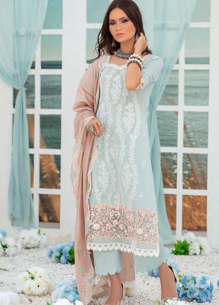 Tahra by Zainab Chottani Embroidered Lawn Suits Unstitched 3 Piece TZC21E 07 Nousha - Festive Collection