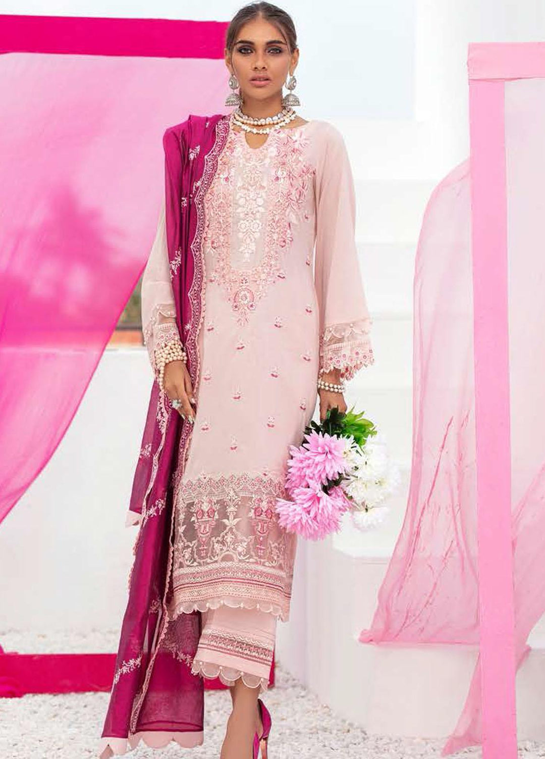 Tahra by Zainab Chottani Embroidered Lawn Suits Unstitched 3 Piece TZC21E 09 Sanaz - Festive Collection