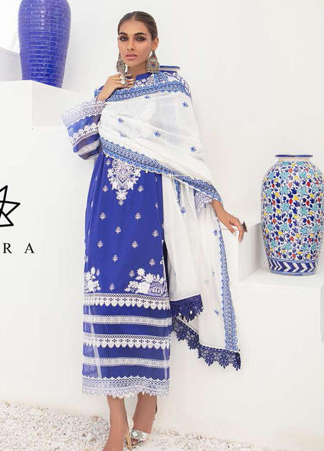 Tahra by Zainab Chottani Embroidered Lawn Suits Unstitched 3 Piece TZC21E 10 Rayna - Festive Collection