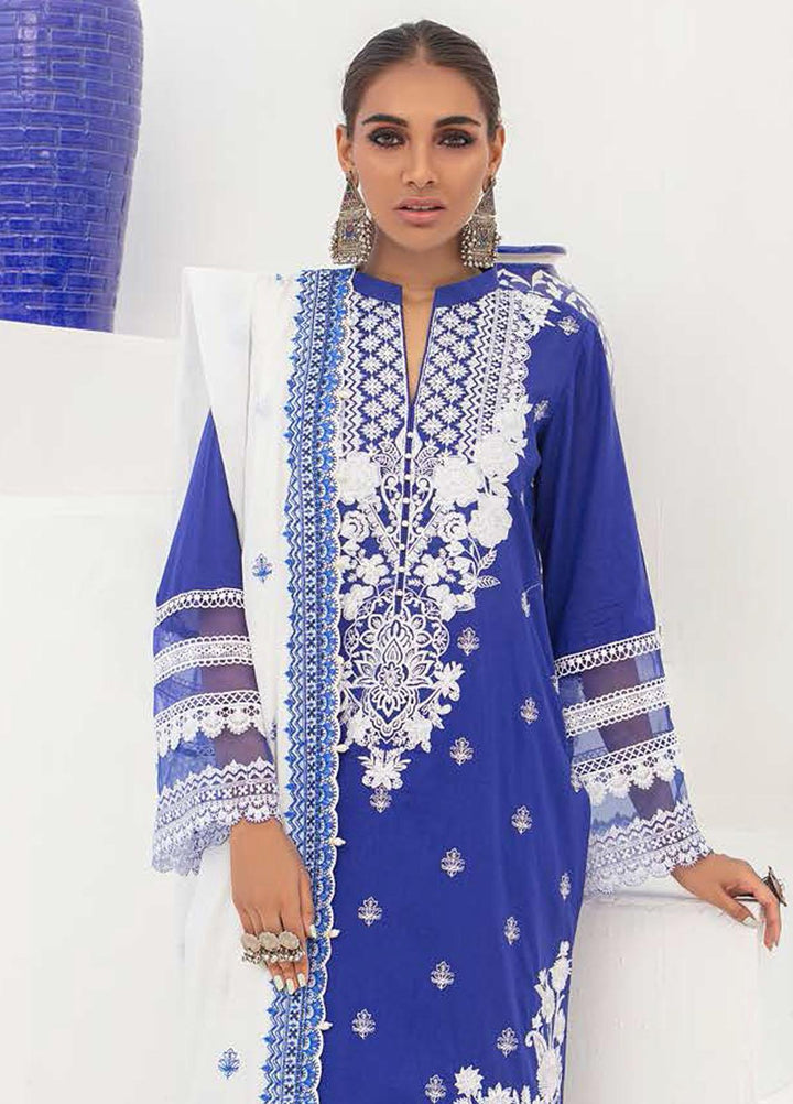 Tahra by Zainab Chottani Embroidered Lawn Suits Unstitched 3 Piece TZC21E 10 Rayna - Festive Collection