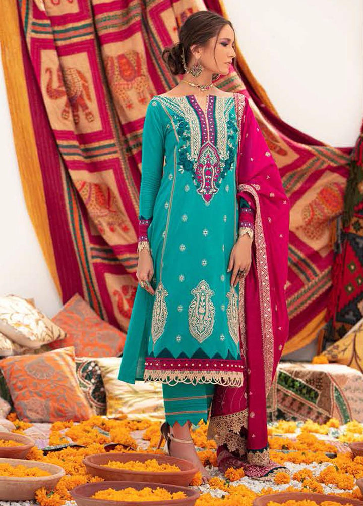 Tahra by Zainab Chottani Embroidered Lawn Suits Unstitched 3 Piece TZC21E 11 Shaheen - Festive Collection
