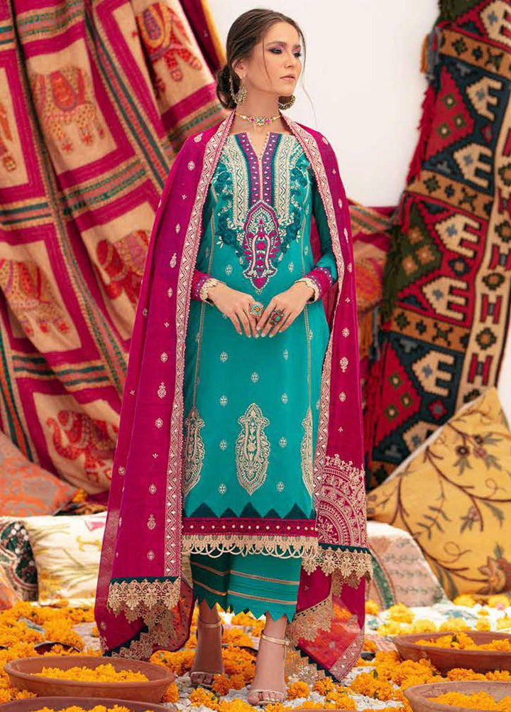 Tahra by Zainab Chottani Embroidered Lawn Suits Unstitched 3 Piece TZC21E 11 Shaheen - Festive Collection