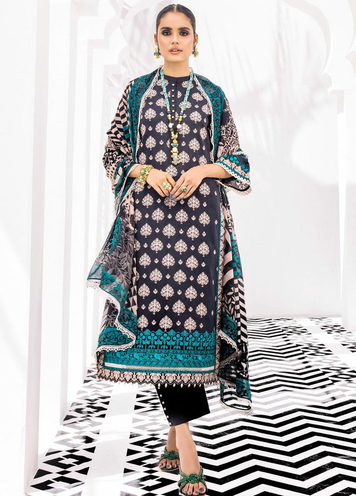 Tahra By Zainab Chottani Embroidered Lawn Suits Unstitched 3 Piece TZC22E 05 Beryl Glow - Eid Collection