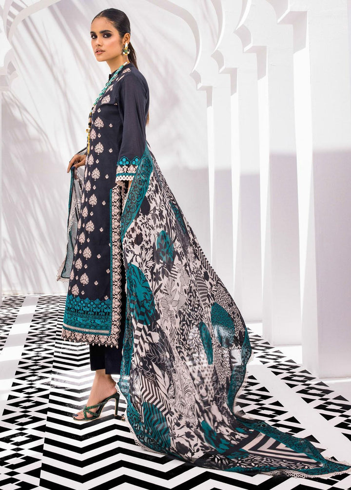 Tahra By Zainab Chottani Embroidered Lawn Suits Unstitched 3 Piece TZC22E 05 Beryl Glow - Eid Collection